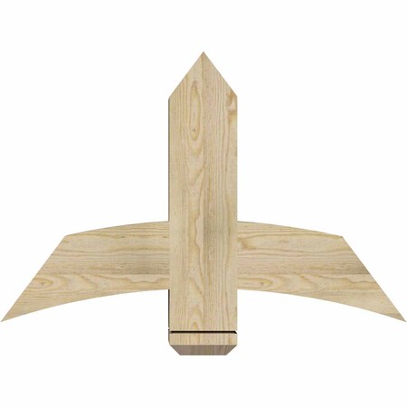 Ekena Millwork Bellingham Rough Sawn Timber Gable Bracket, Douglas Fir, 36"W x 24"H x 6"D x 6"F, 16/12 Pitch GBW036X24X0606BEL00RDF